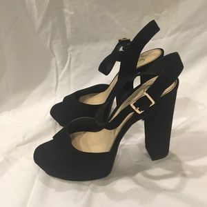 NEW Jessica Simpson black heels micro suede, style: jp-priella, size 8.5M